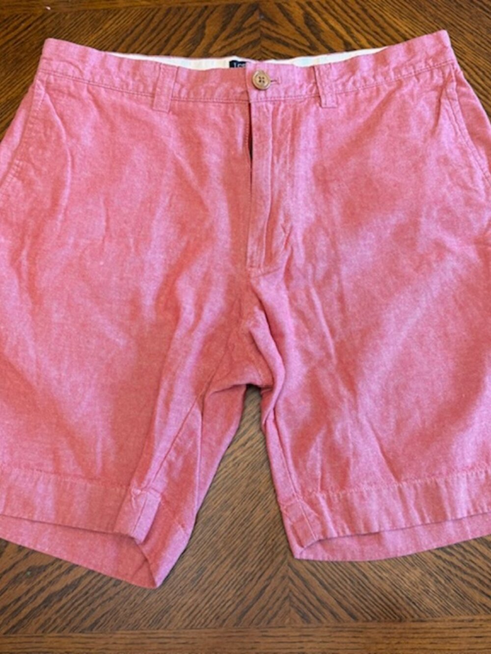 J.Crew Gramercy Shorts Mens 30 Red Flat Front Casual Preppy Summer 100% Cotton